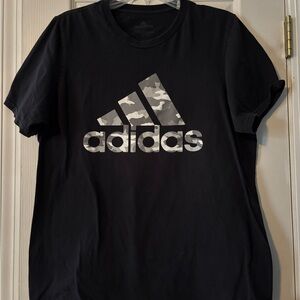 Adidas Men's Black Camo Logo T-Shirt